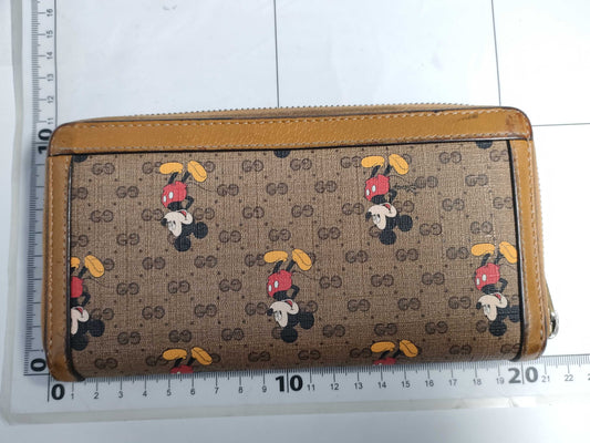 GUCCI GG Disney GG Mickey Long Wallet Brown Wallet
