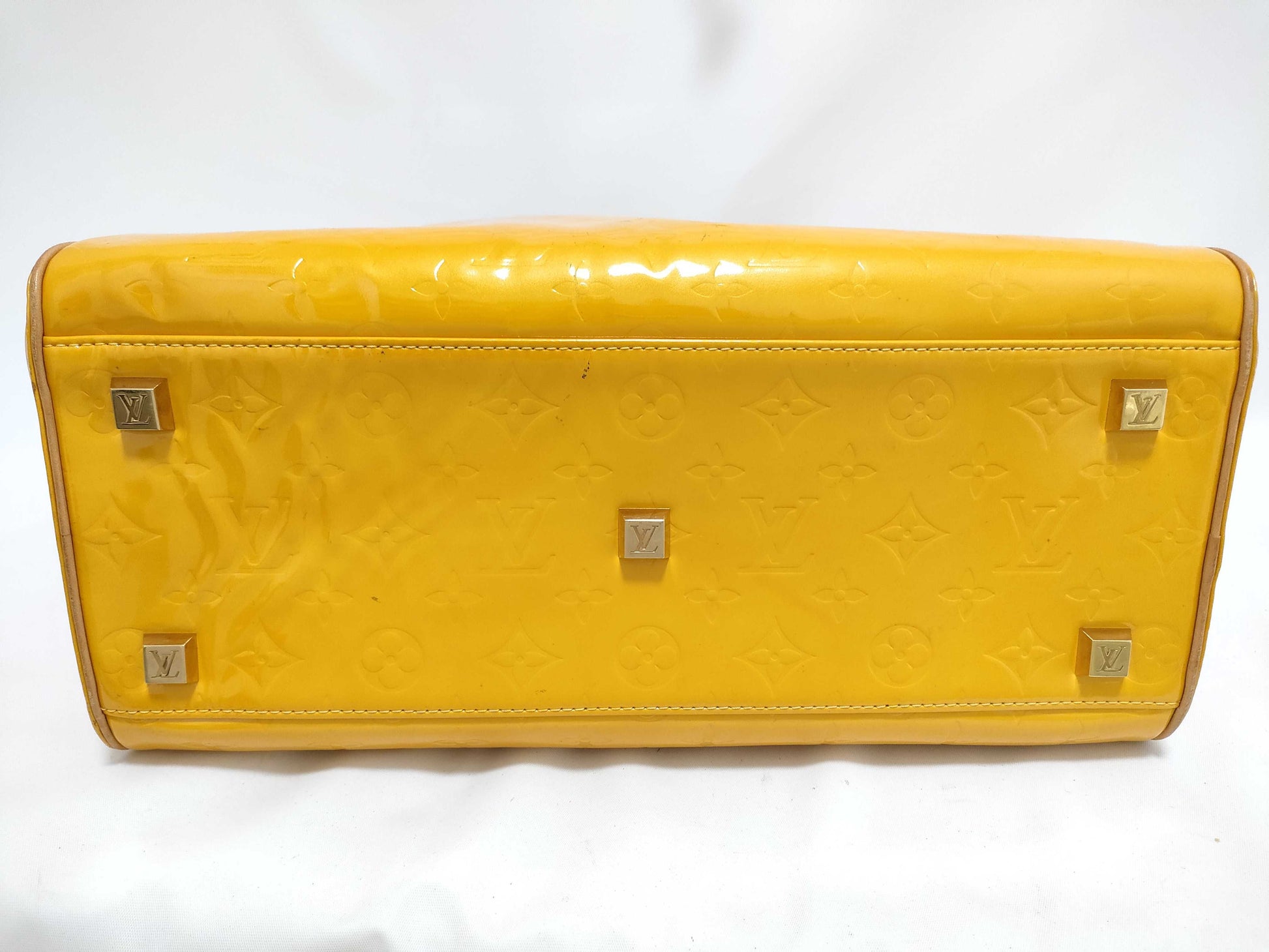 LOUIS VUITTON RFID Unverified Vernis Monogram Vernis Tompkins Yellow Handbag