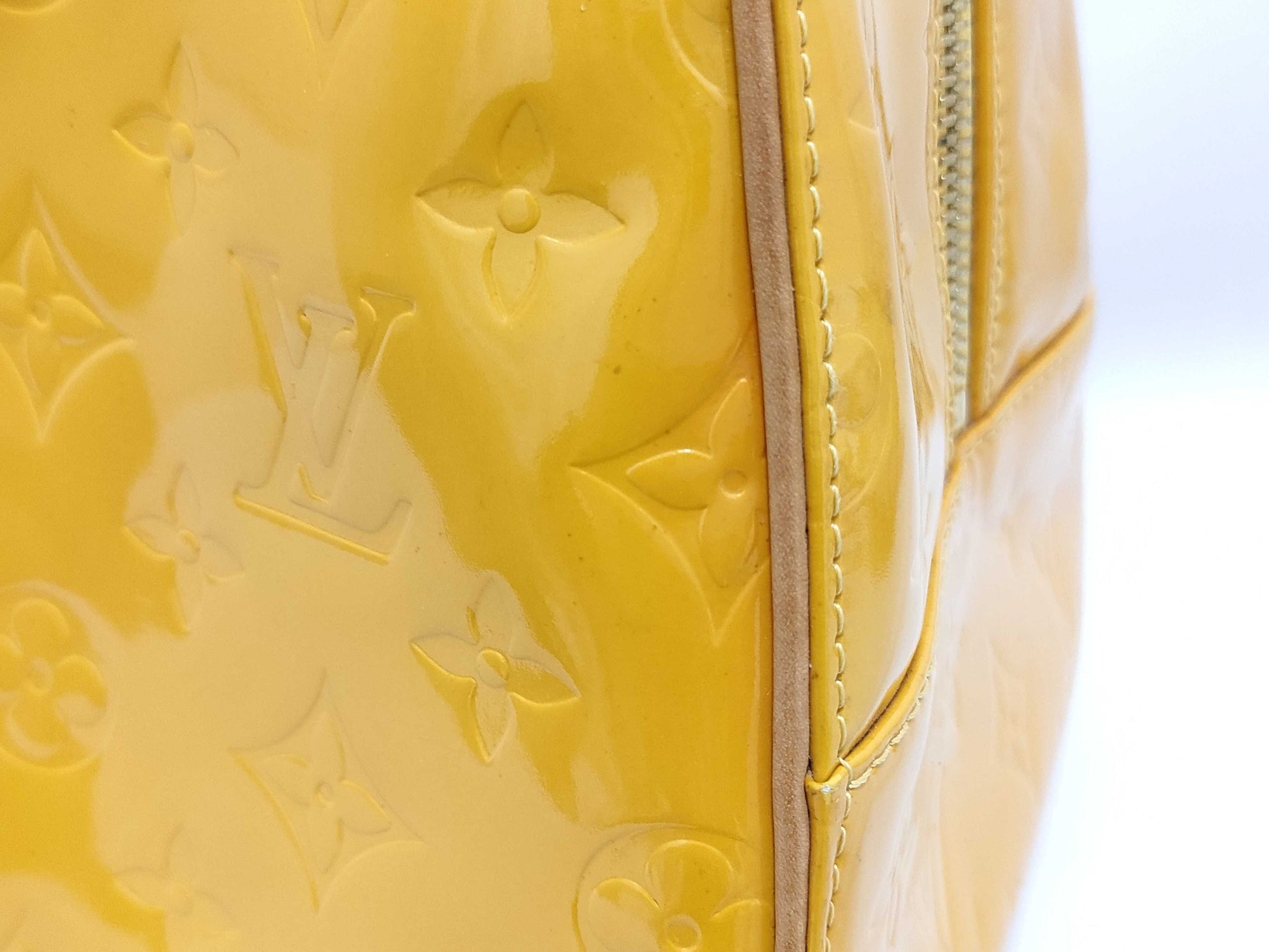 LOUIS VUITTON RFID Unverified Vernis Monogram Vernis Tompkins Yellow Handbag