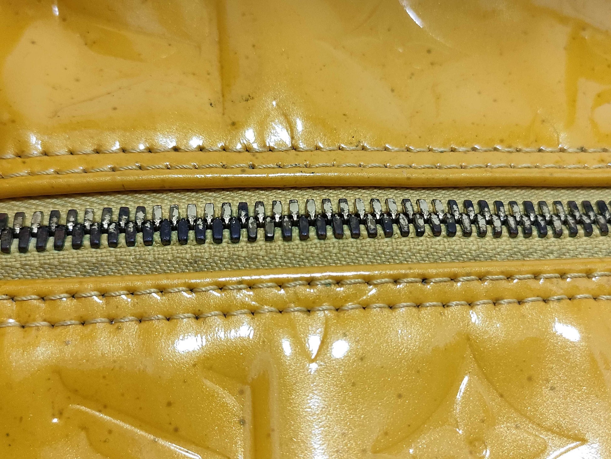 LOUIS VUITTON RFID Unverified Vernis Monogram Vernis Tompkins Yellow Handbag