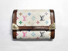 LOUIS VUITTON Monogram Multicolore Coin Case, White