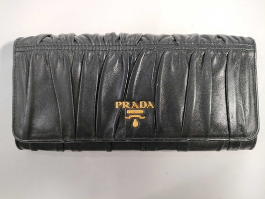PRADA Prada Nappa Bifold Long Wallet Black Wallet