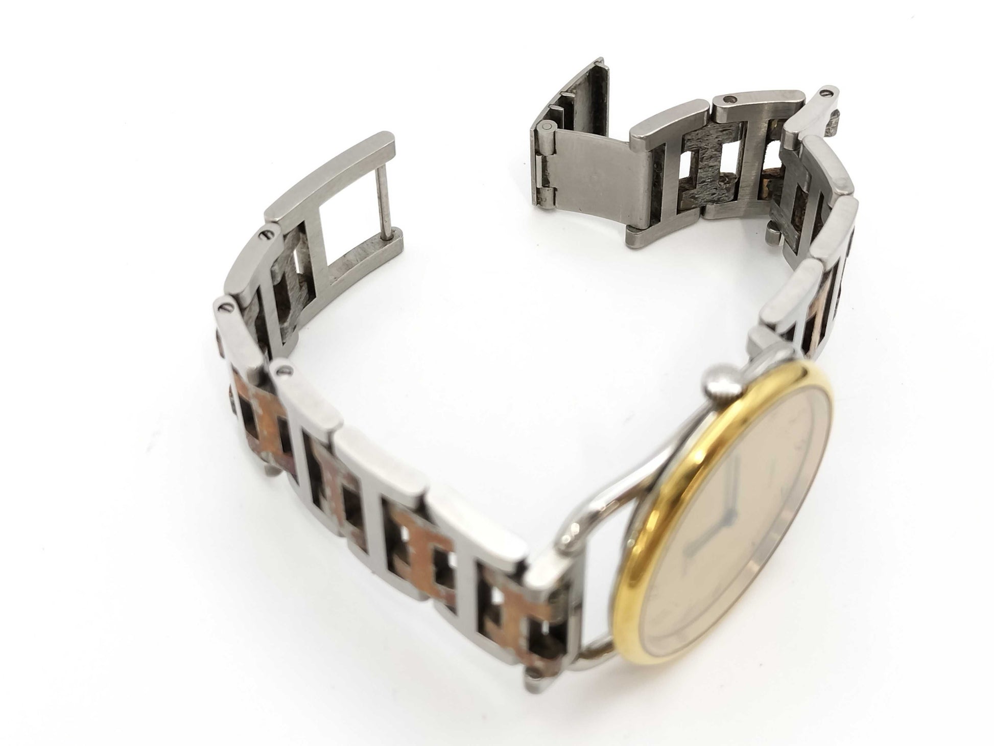 HERMES Arceau Quartz Champagne Dial Boys' Watch