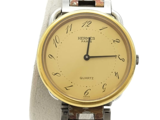 HERMES Arceau Quartz Champagne Dial Boys' Watch