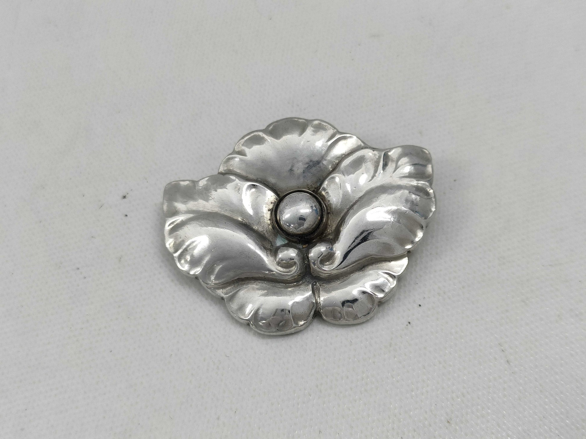 Georg Jensen 107 Flower Ag925 Silver Brooch
