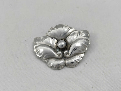 Georg Jensen 107 Flower Ag925 Silver Brooch