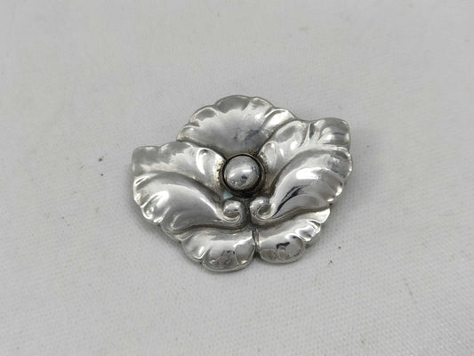 Georg Jensen 107 Flower Ag925 Silver Brooch