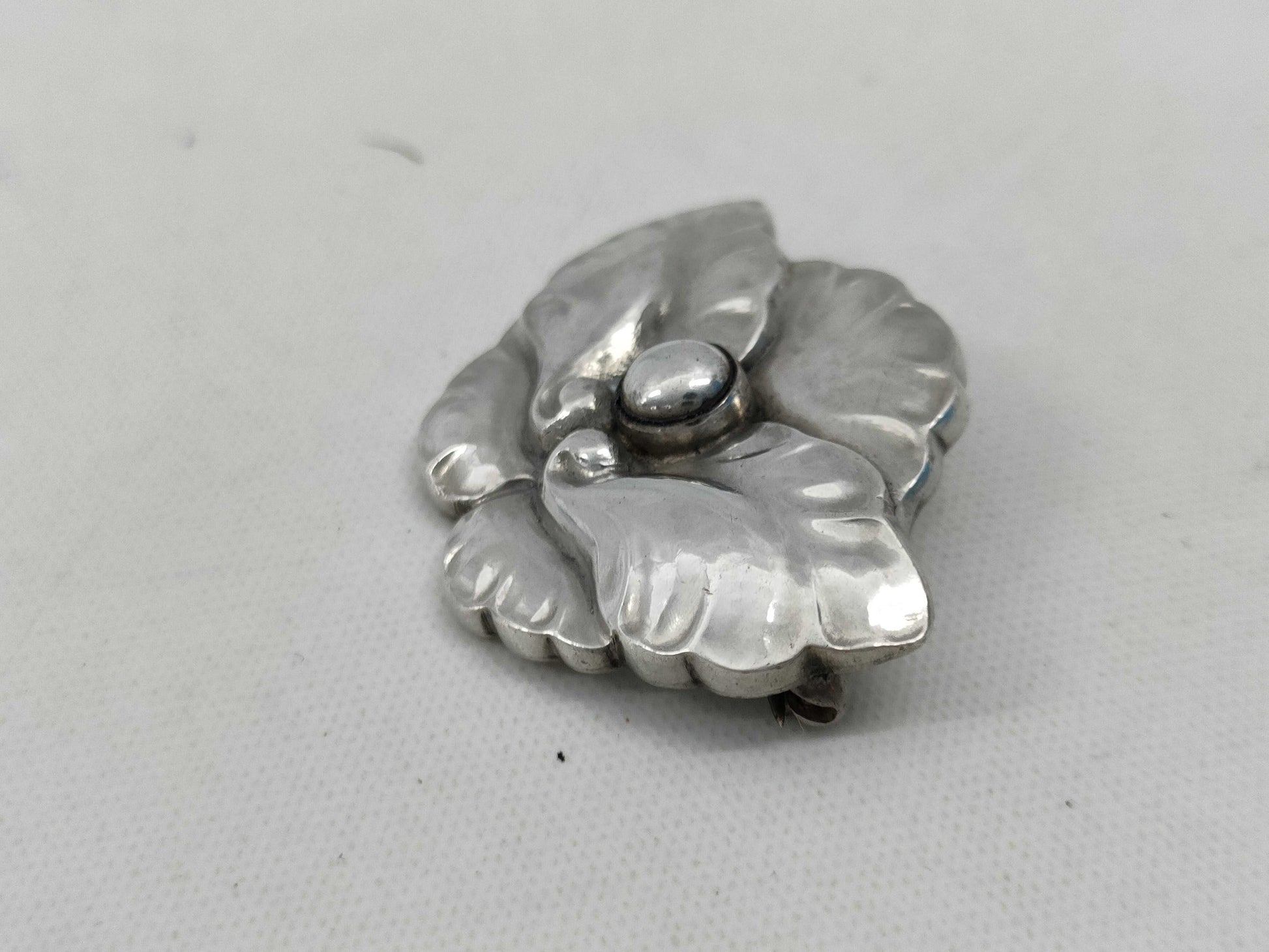 Georg Jensen 107 Flower Ag925 Silver Brooch