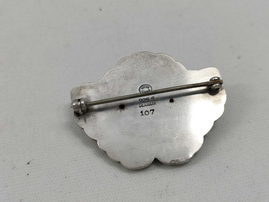 Georg Jensen 107 Flower Ag925 Silver Brooch