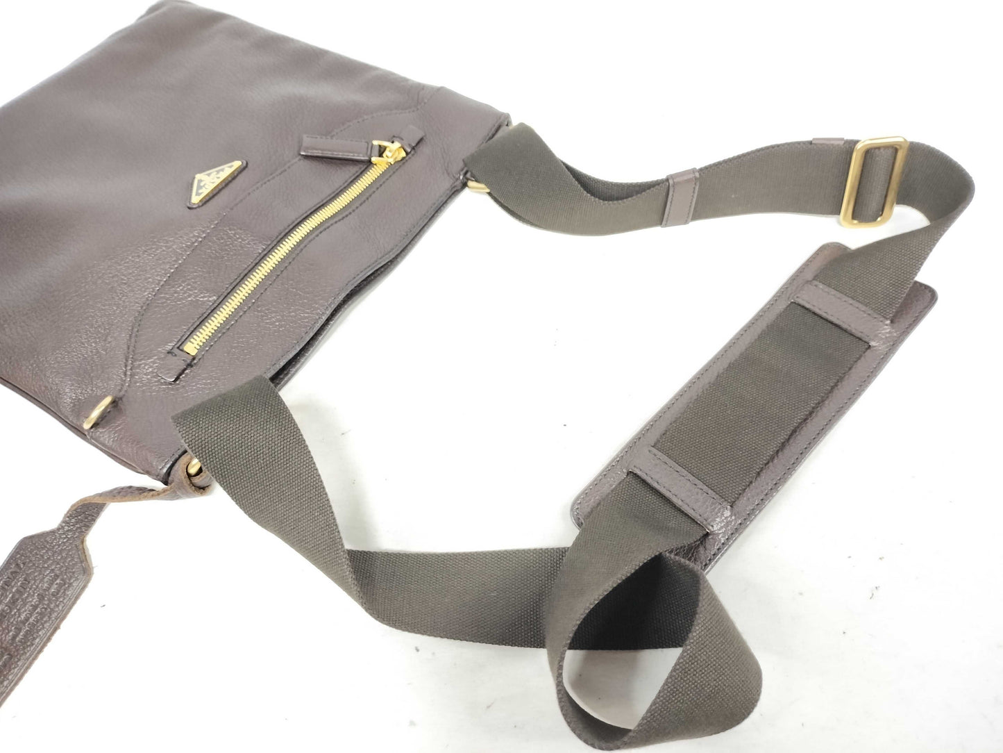 PRADA PRADA Leather Shoulder Bag Brown