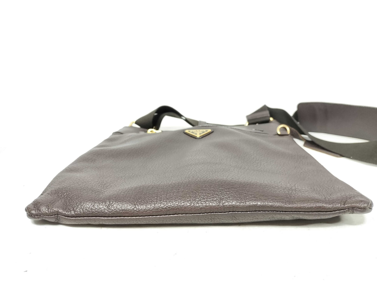 PRADA PRADA Leather Shoulder Bag Brown