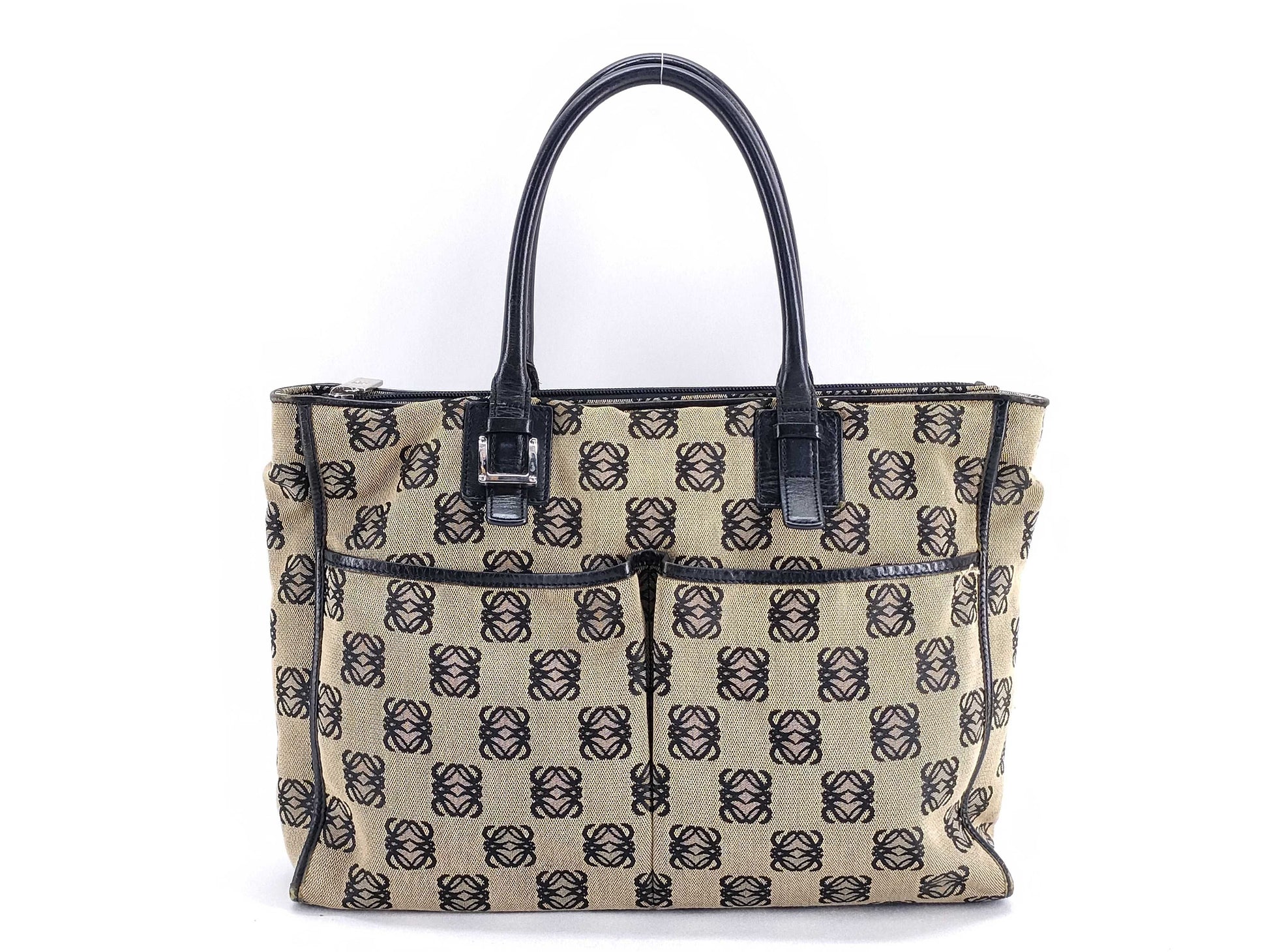 LOEWE Handbag Tote Canvas Anagram Tote Bag