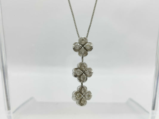 D1.00ct K18WG 7.5g Necklace 