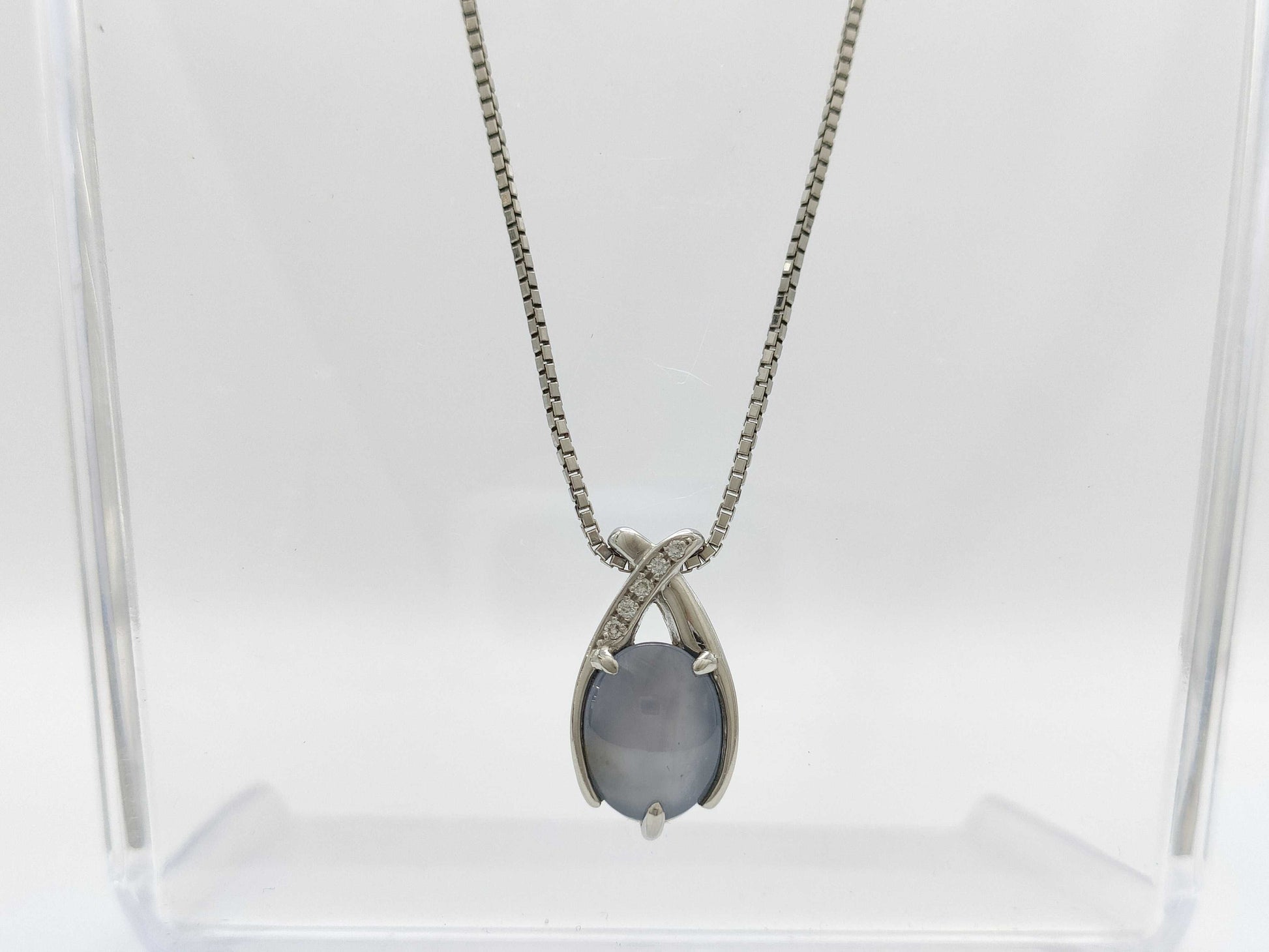 Stainless Steel 5.52ct D0.04ct PT900/PT850 12.3g Necklace 