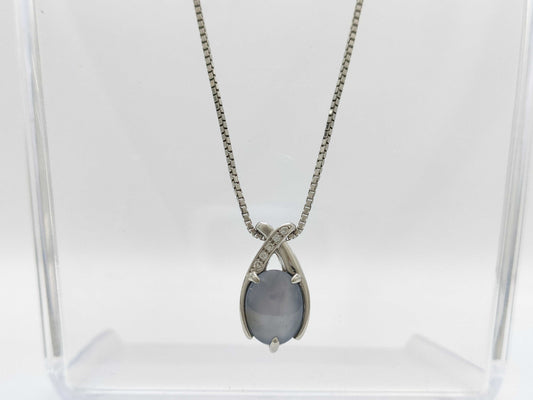 Stainless Steel 5.52ct D0.04ct PT900/PT850 12.3g Necklace 