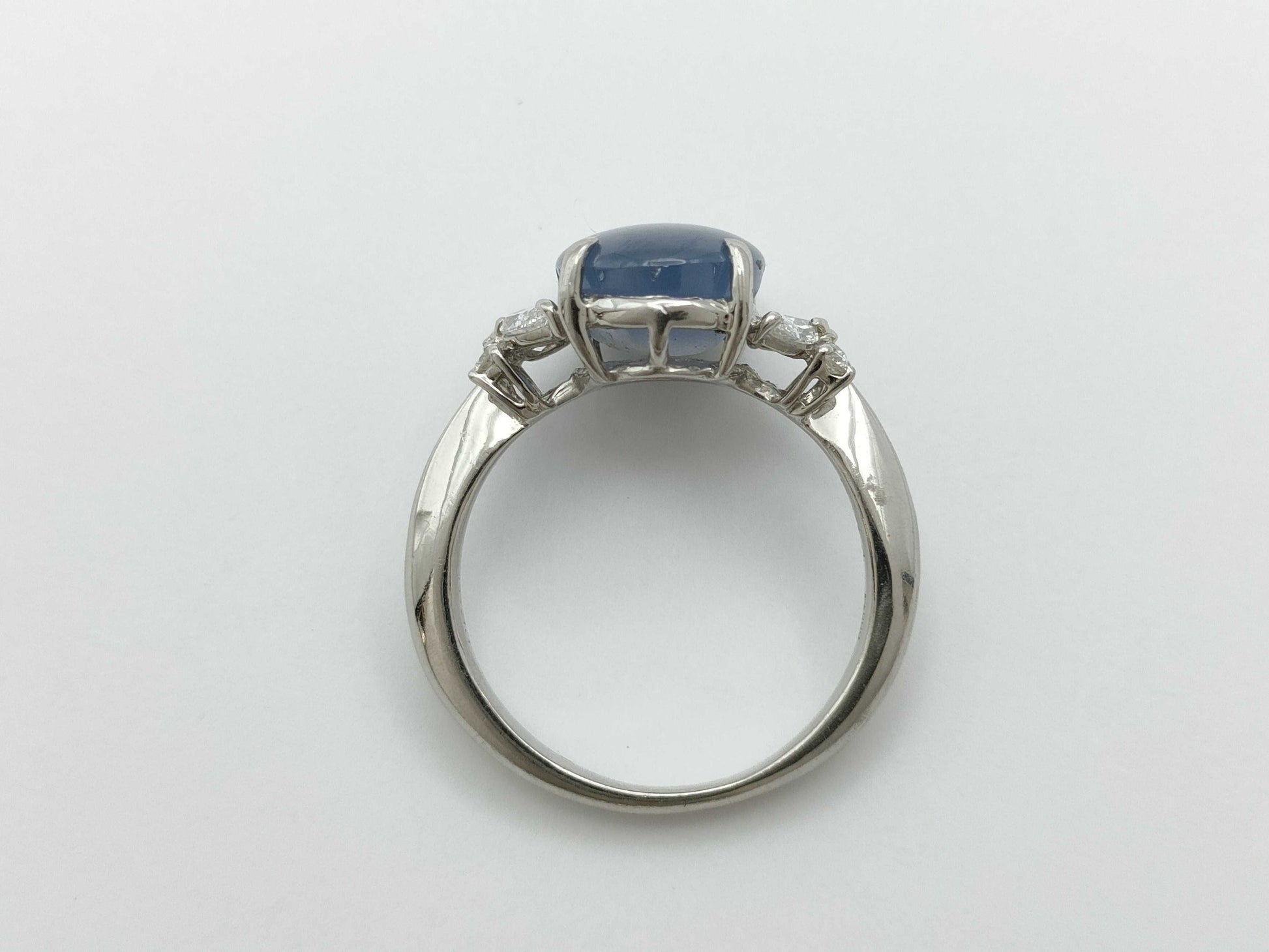Stainless steel 5.74ct D0.30ct Pt900 6.2g ring 