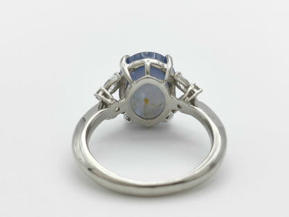 Stainless steel 5.74ct D0.30ct Pt900 6.2g ring 