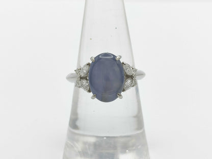 Stainless steel 5.74ct D0.30ct Pt900 6.2g ring 