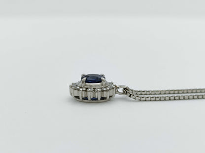S 0.70ct D 0.20ct Pt900/850 6.7g Necklace 