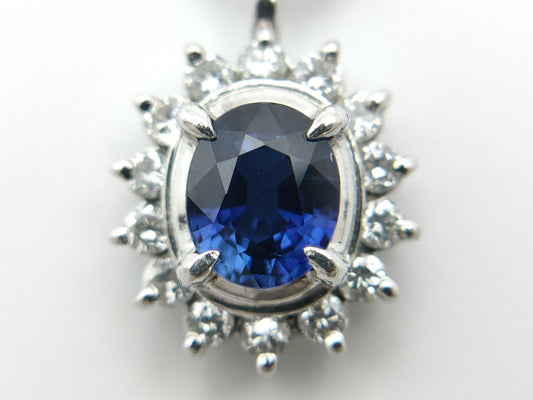 S 0.70ct D 0.20ct Pt900/850 6.7g Necklace 