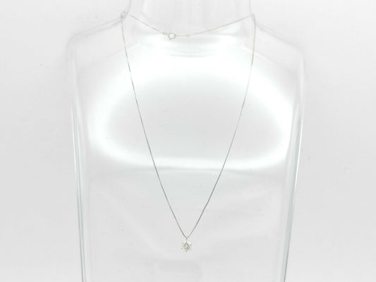D0.308ct Pt900/850 1.2g Necklace 