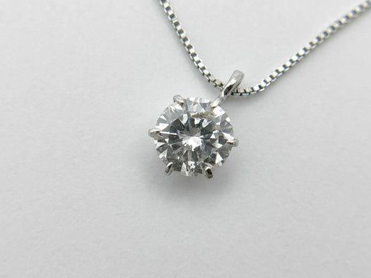 D0.308ct Pt900/850 1.2g Necklace 