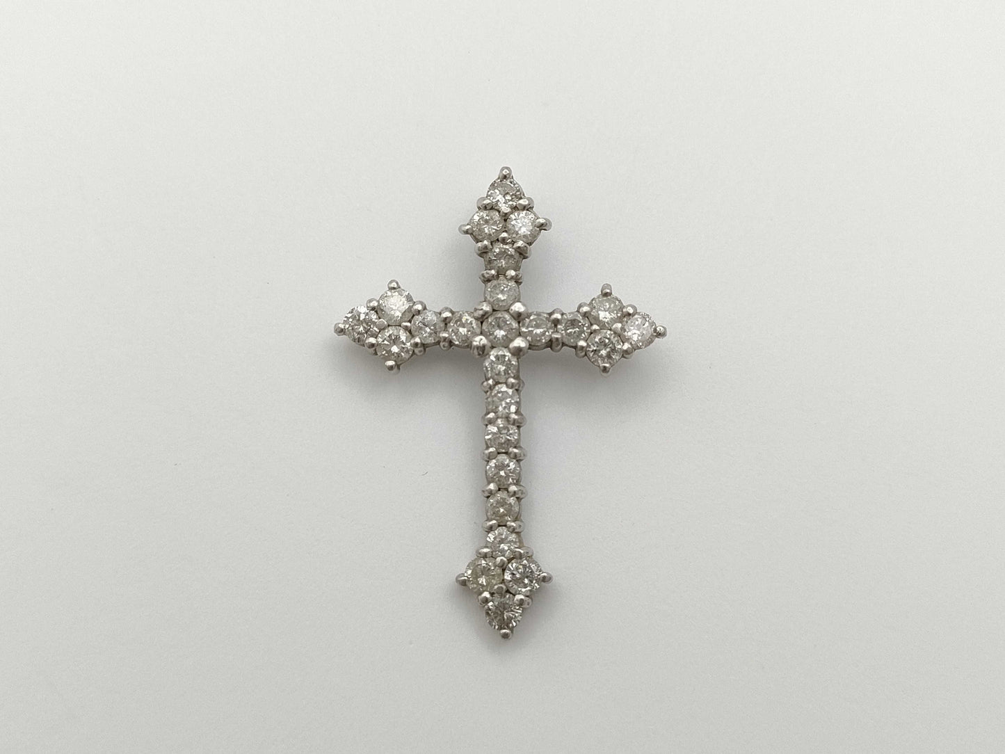 Cross D1.00ct Pt900 2.5g Pendant Top 