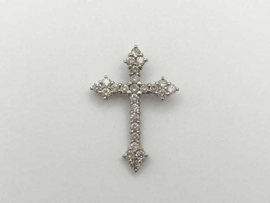 Cross D1.00ct Pt900 2.5g Pendant Top 