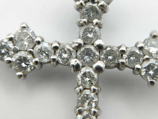Cross D1.00ct Pt900 2.5g Pendant Top 