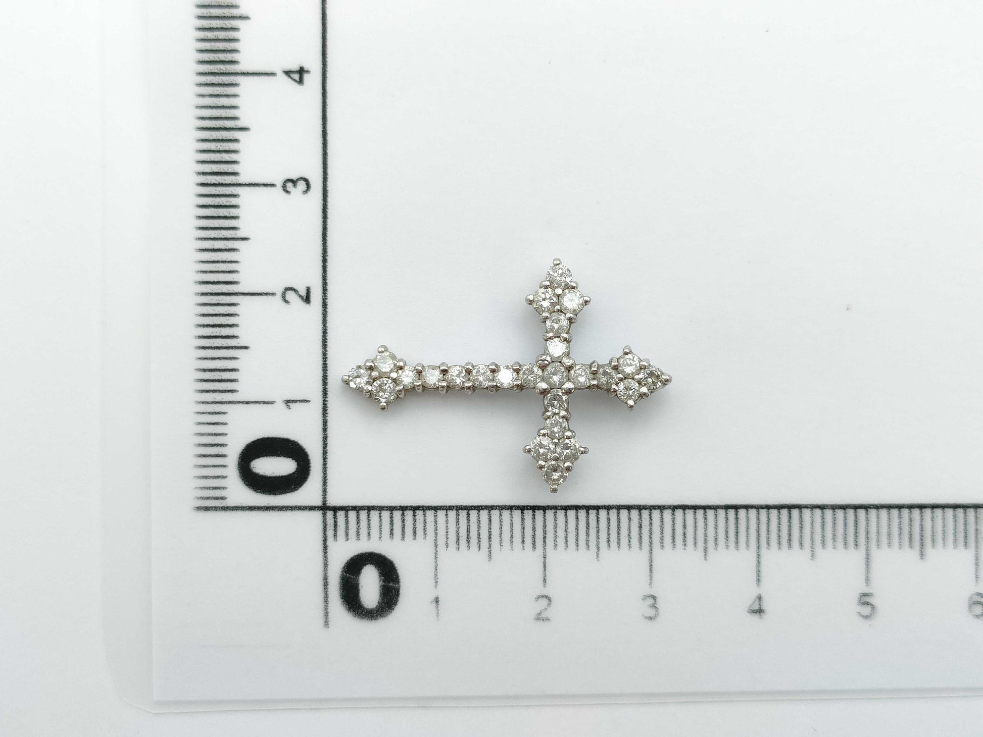 Cross D1.00ct Pt900 2.5g Pendant Top 