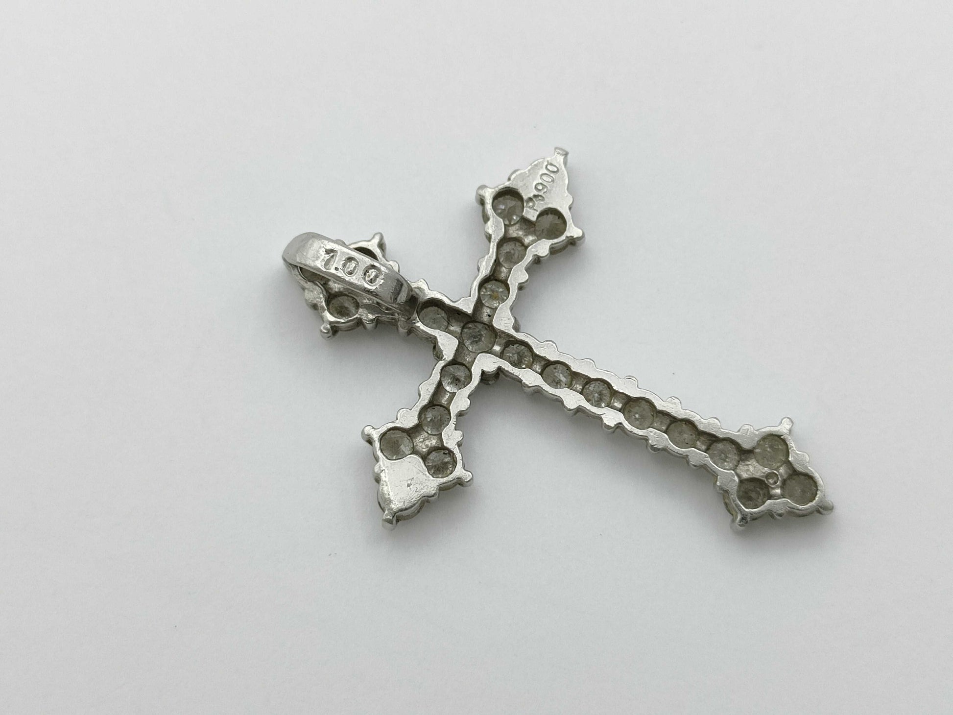 Cross D1.00ct Pt900 2.5g Pendant Top 
