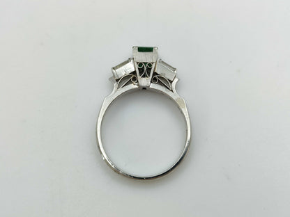 Emerald D0.35ct Pt900 5.0g Ring 