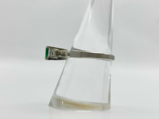 Emerald D0.35ct Pt900 5.0g Ring 