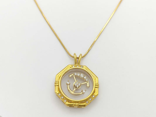Swing D 0.23ct K18 9.7g Necklace 