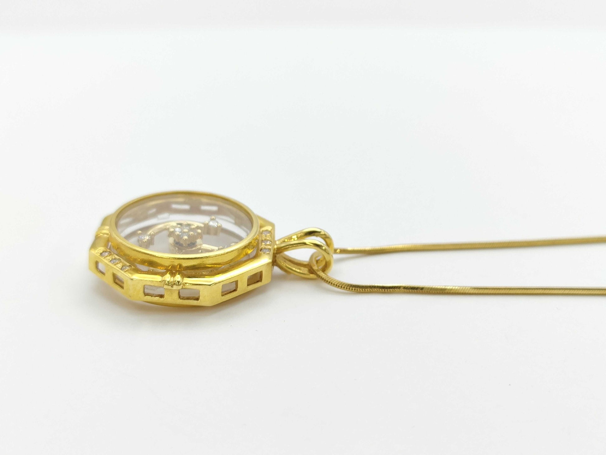Swing D 0.23ct K18 9.7g Necklace 