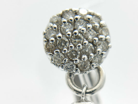 Pearl Earrings, Diameter: Approx. 10.8mm, D0.16/0.16ct, 18K White Gold/14K White Gold, 6.5g 