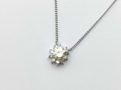 D0.46ct Pt/Pt850 3.4g Necklace 