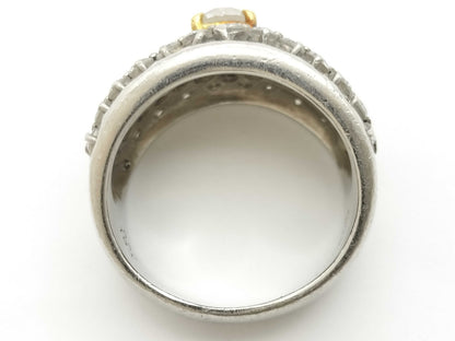D0.52/1.64ct Pt900/K18 13.7g Ring 