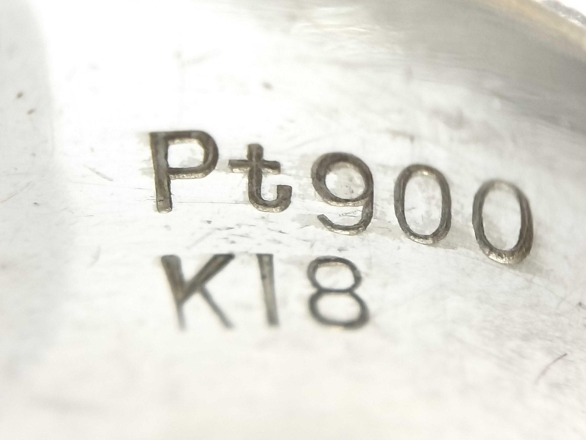 D0.52/1.64ct Pt900/K18 13.7g Ring 