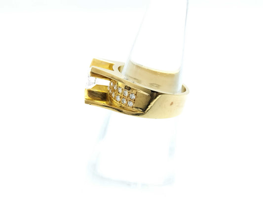 Diamond FD0.29ct K18 8.1g Ring 
