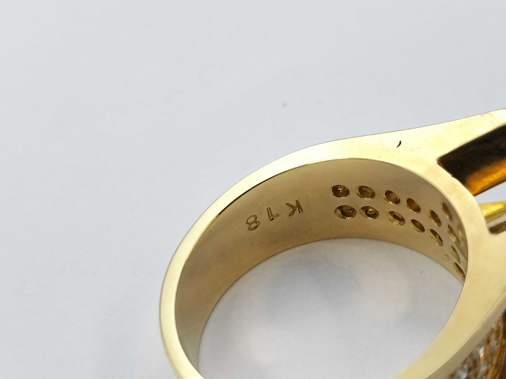 Diamond FD0.29ct K18 8.1g Ring 