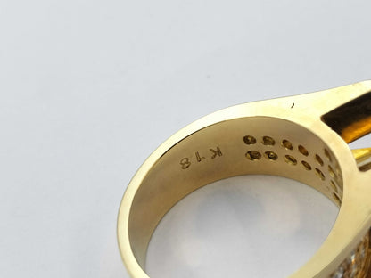 Diamond FD0.29ct K18 8.1g Ring 