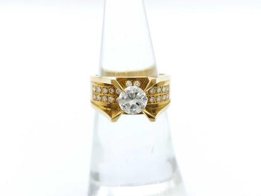 Diamond FD0.29ct K18 8.1g Ring 