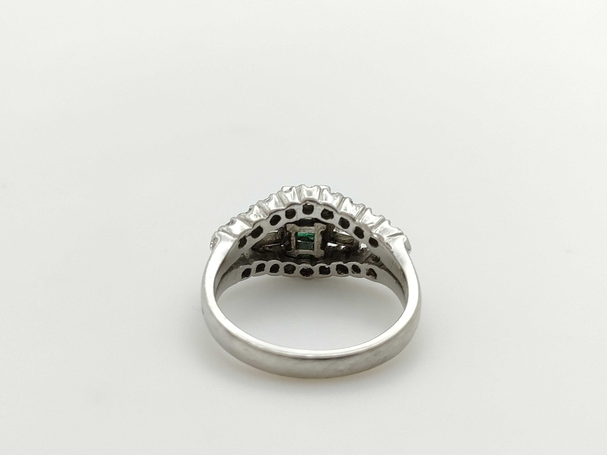 E0.46ct D0.63ct Pt850 6.7g Ring 