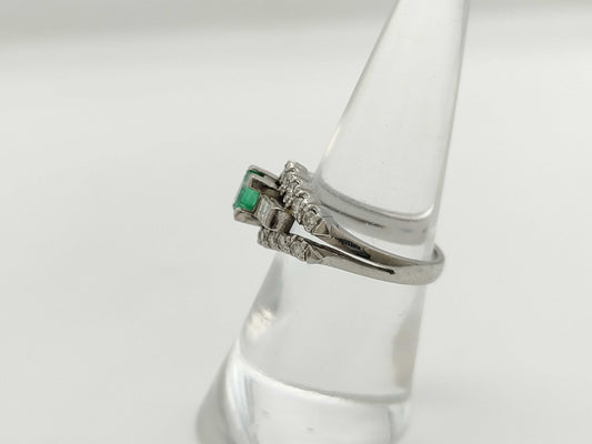 E0.46ct D0.63ct Pt850 6.7g Ring 