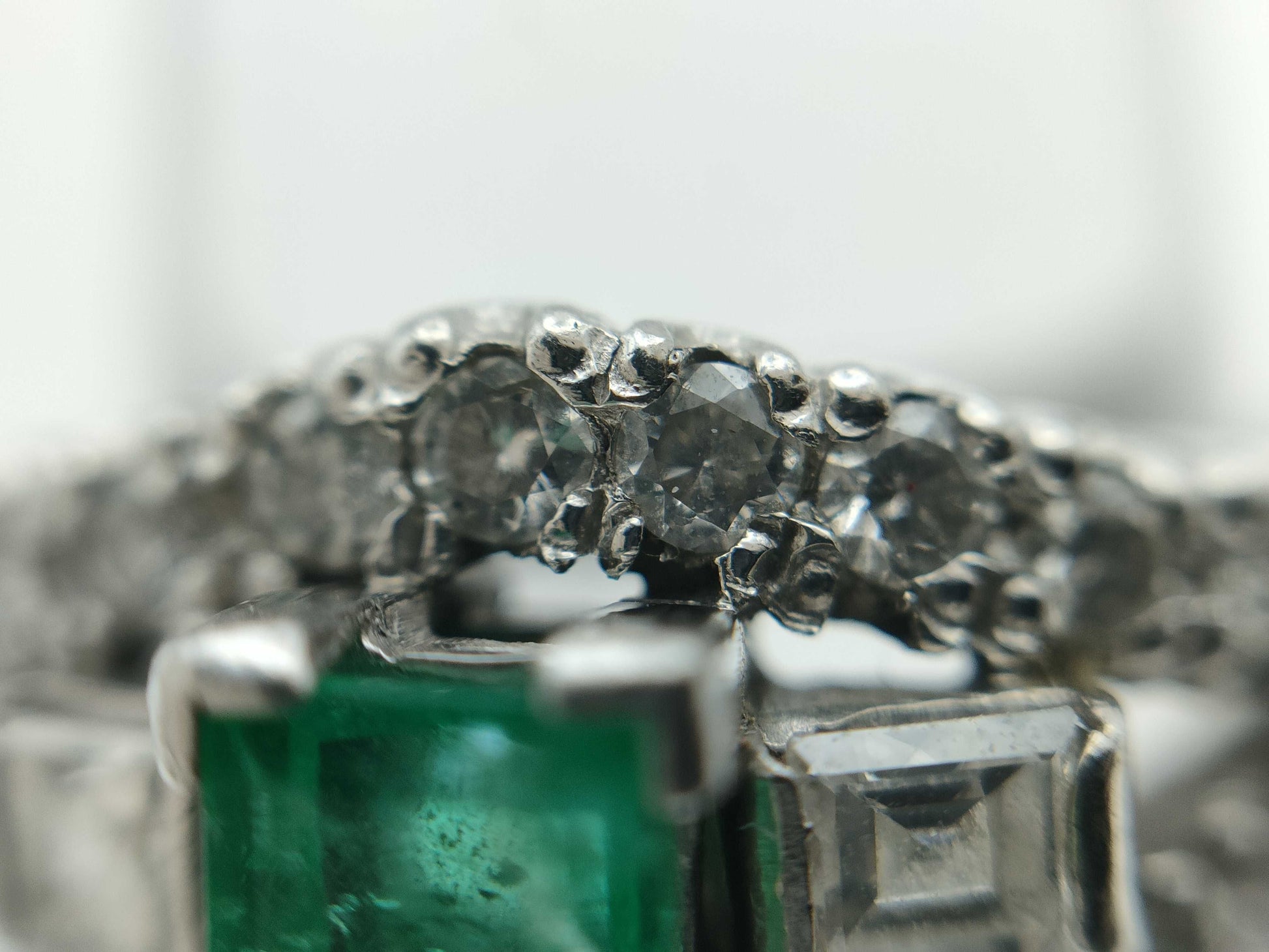 E0.46ct D0.63ct Pt850 6.7g Ring 