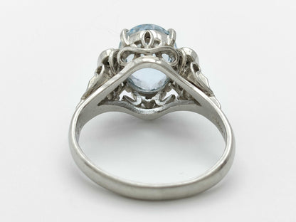 AQ 2.44ct D 0.09ct Pt900 6.3g Ring 