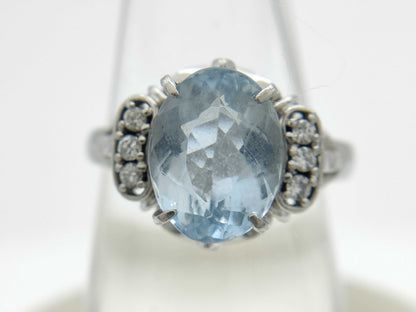 AQ 2.44ct D 0.09ct Pt900 6.3g Ring 