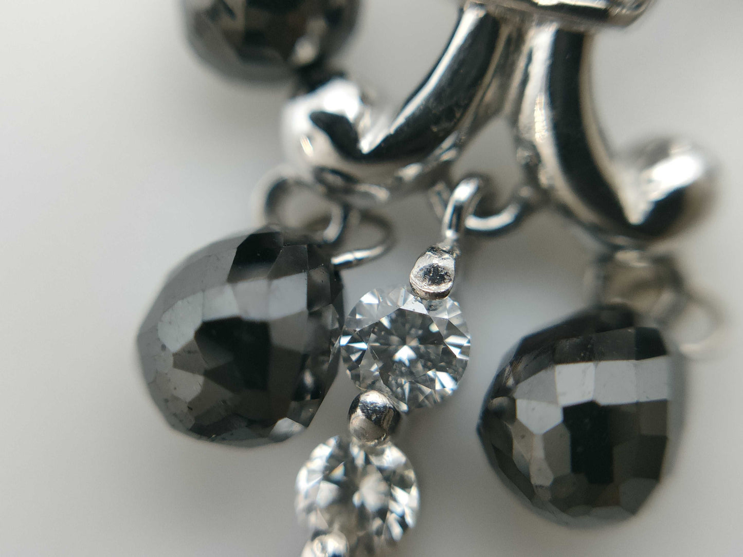 BLKD2.10/12.60ct D0.13ct K18WG 6.1g Necklace 