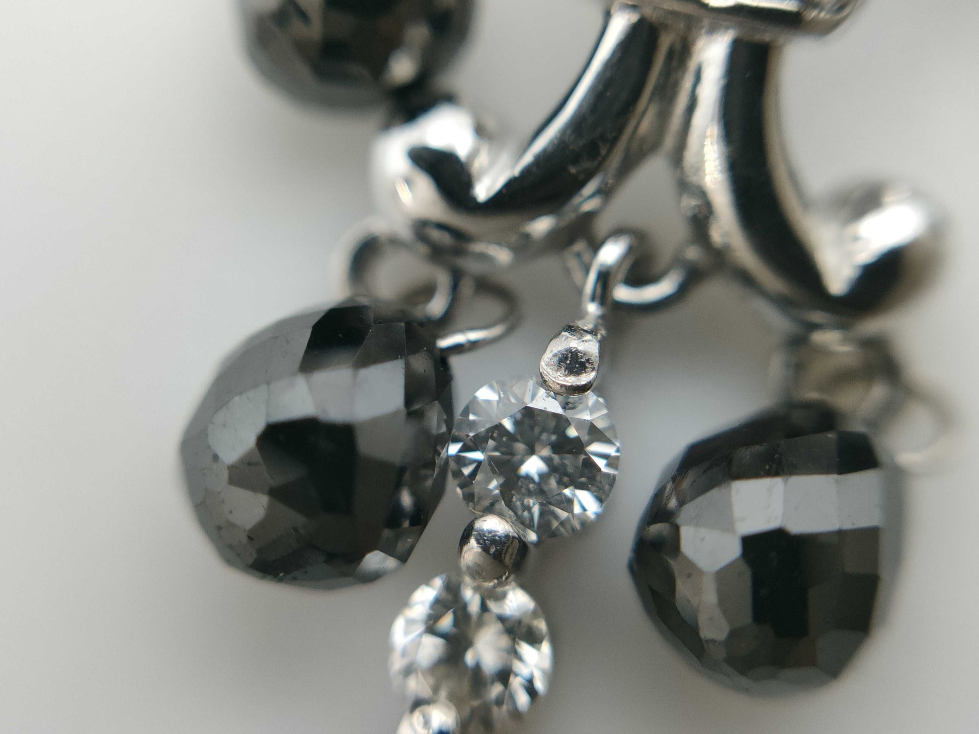 BLKD2.10/12.60ct D0.13ct K18WG 6.1g Necklace 